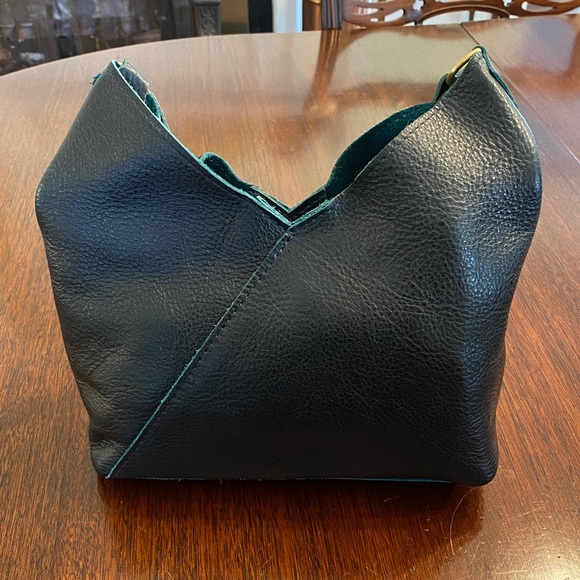 Portland Leather Goods Boreal Blue Green Small Naomi Shoulder Crossbody Bag - Picture 3 of 10